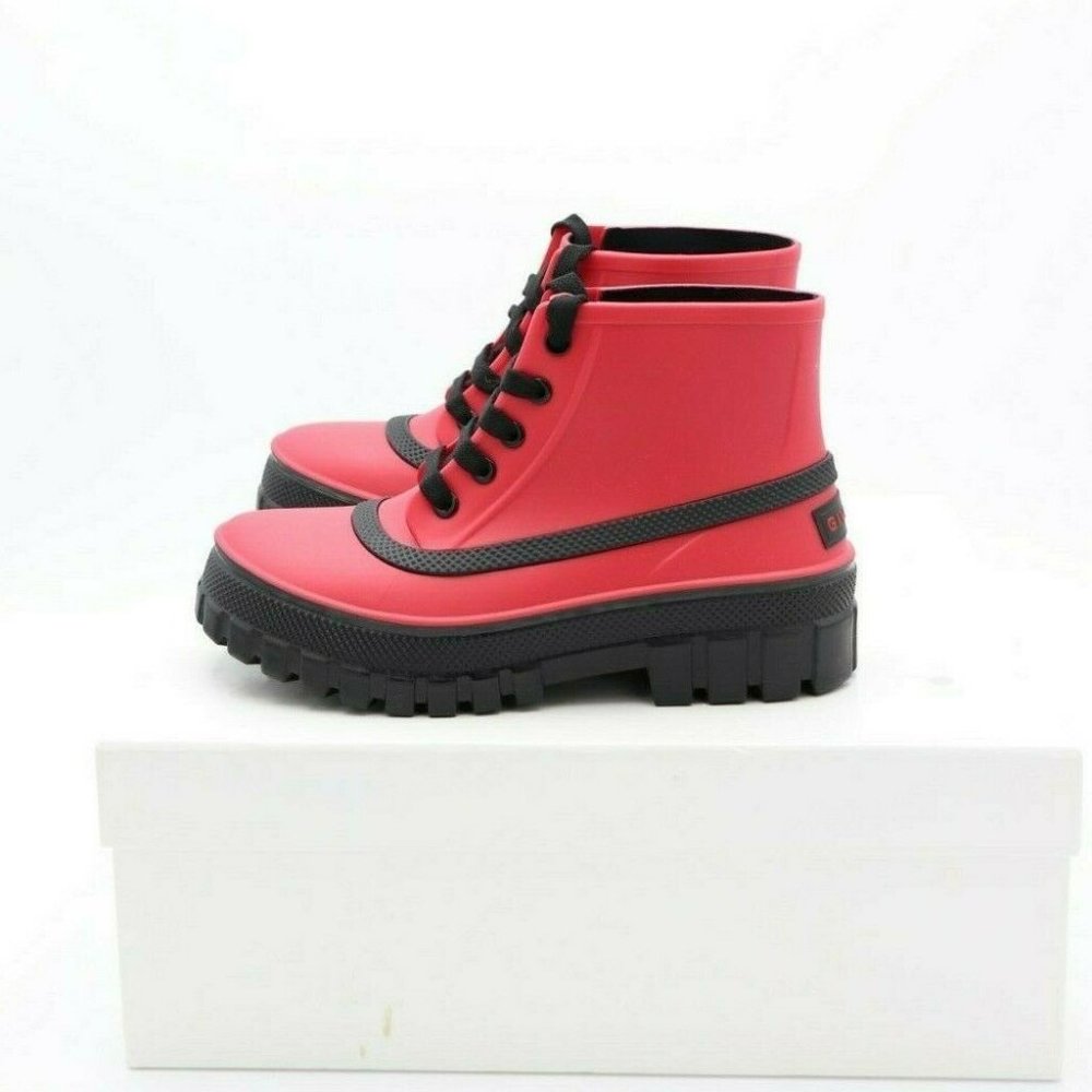 NIB Givenchy Paris Glaston Laced Ankle Rain Boots - Picture 4 of 6